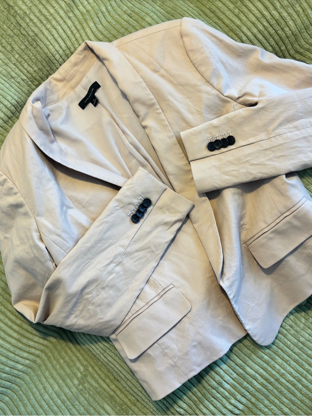 Ann Taylor Cream Tailored Blazer - Women's Jacket